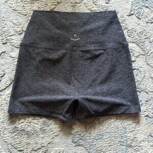 Beyond Yoga Spacedye All For Run Short in Black Charcol